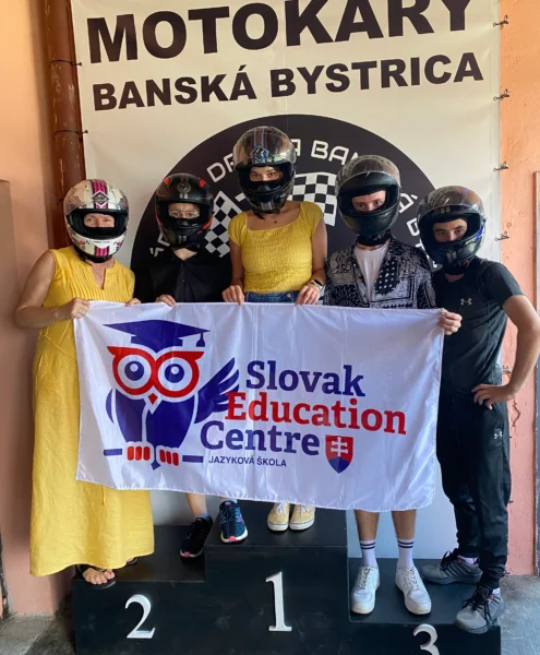 Победители заезда на картингах летом 2024 Slovak Education Centre